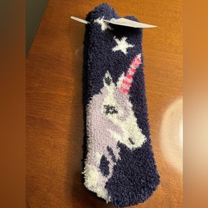 NWT Old Navy Magical Unicorn Horse Soft Chenille Fuzzy Cozy Sock Kids Girls NEW
